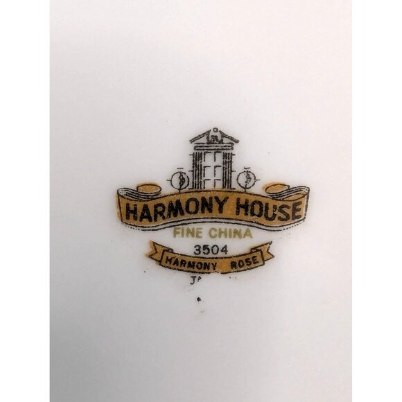 Harmony House Fine China 3504 Harmony Rose 1 Salad Plate and 2 Cups w/Saucers - Picture 10 of 10